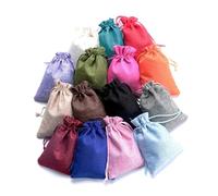 Bolsitas De Tela 5pcs Vintage Style Handmade Color Natural Burlap Linen Jewelry Travel Storage Pouch Mini Candy Jute Packing Bags For Gift Bag(Mixed color,15X20CM_LINEN BAG)