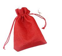 Bolsitas De Tela 5pcs Vintage Style Handmade Color Natural Burlap Linen Jewelry Travel Storage Pouch Mini Candy Jute Packing Bags For Gift Bag(Red,7X9CM_LINEN BAG)