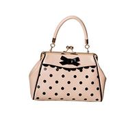 Bolsito con manilla superior de Banned Crazy Little Thing de estilo Vintage 50s Rockabilly con lunares - Beige