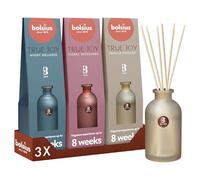 Bolsius - 3 unidades de difusor con varillas - varias fragancias - 80 ml - Fragancia hasta 8 semanas