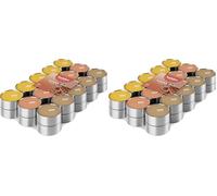 Bolsius - 30 velas de té perfumadas - Azúcar y especias - Duración de combustión de 3,5 horas - Diámetro 38 mm - Extractos naturales - Contiene cera vegana - Sin aceite de palma (Paquete de 2)