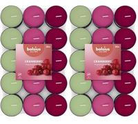 Bolsius - 30 velas de té perfumadas - granada - Duración de combustión de 3,5 horas - Diámetro 38 mm - Extractos naturales - Contiene cera vegana - Sin aceite de palma (Paquete de 2)