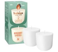 Bolsius - CleanLight recarga - Bergamota & Neroli - Vela Perfumada Recargable - 2 Piezas - Duración de Combustión 24 Horas - Contiene Cera Vegetal Natural - Concepto Sostenible