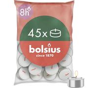 Bolsius - D-light - Velas de Té - 45 Unidades - Duración de Combustión: 8 Horas - Velas Decorativas para el Hogar - Contiene Cera Vegetal Natural - Sin Aceite de Palma