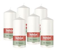 Bolsius - Essentials - vela de columna lisa - blanca - 13 cm - Sin aceite de palma