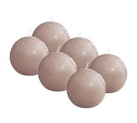 Bolsius Essentials - Vela esférica lisa - Rosa - brillante - 7 cm - 6 unidades - 16 horas - velas decorativas - sin aceite de palma - con cera vegetal natural