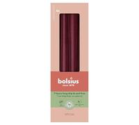 Bolsius Essentials - Velas de punta lisa - Rojo metálico - 24,5 cm - 32 unidades - Velas decorativas - Sin aceite de palma
