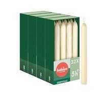 Bolsius Essentials - Velas lisas puntiagudas - Marfil - 17 cm - 32 unidades - Velas decorativas - Sin aceite de palma