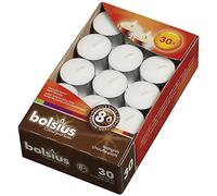 Bolsius Gran Velas de té, duración de hasta 8 Horas, 30 pcs, de Colour Blanco