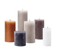 Bolsius - Juego de regalo de velas rústicas - nuevos neutros - caja de 6 velas - largo tiempo de combustión - vela doméstica - sin perfume - incluye cera vegana natural - sin aceite de palme