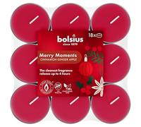 Bolsius - Merry Moments - Velas Tealight Aromáticas - Duración de quema de 4 horas - Extractos Naturales - Contiene Cera Vegana - Sin Aceite de Palma