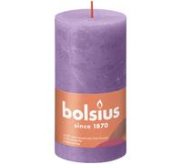 Bolsius - Paquete de 4 velas de bolas rústicas violeta vibrante - púrpura - 15x7 cm - Cera a base de plantas ecológicas naturales - sin escrúpulos 60 horas