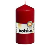 Bolsius Pillar Candle Red Vela, Cera de parafina, Rojo, 6 cm