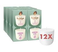Bolsius - Recambio CleanLight - Gardenia e higo - Vela recargable - 12 piezas - Solo recargas - Contiene cera vegetal natural - Sin aceite de palma
