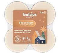 Bolsius - Silent Night - Velas Tealight Aromáticas Maxi - Duración de quema de 8 horas - Extractos Naturales - Contiene Cera Vegana - Sin Aceite de Palma
