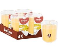 Bolsius - True Scents - Mimosa - Amarillo - Lote de 4 Velas Perfumadas - 9,7 x 8,5 cm - Duración de combustión: 25 horas - Con extractos naturales - Cera vegetal natural - Sin aceite de palma