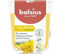 Bolsius True Scents Mimosa - Vela aromática en vaso de cristal, tamaño pequeño, color amarillo