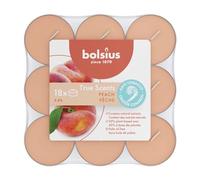 Bolsius True Scents Velas perfumadas, 18 unidades, antitabaco, melocotón, 4 horas de combustión por vela