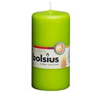 BOLSIUS - Vela cilíndrica de parafina, tamaño 12 cm, Color Verde Lima