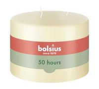 Bolsius Vela de Bloque XXL con 3 mechas - Marfil - Múltiples mechas - Larga duración de combustión de 50 Horas - Extra Grande - Vela para el hogar - Sin Fragancia - Cera Natural y Vegana - 10 x 15 cm