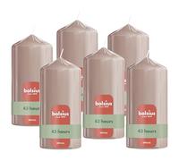 Bolsius - Vela lisa - Rosa claro - 13 cm - 6 unidades - Velas decorativas - Contiene cera vegetal natural - Sin aceite de palma