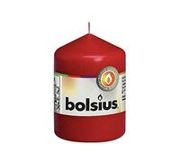 Bolsius - Vela perfumada 103614060141 Pilar Vela, Cera de parafina, Rojo