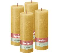 Bolsius Velas rústicas Shine 4 unidades panal amarillo 190x68 mm