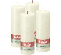 Bolsius Velas rústicas Shine 4 unidades perla suave 190x68 mm