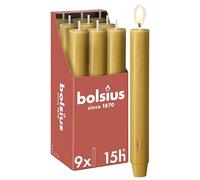 Bolsius - Vela XL rústica - 23 x 3 cm - Oat Beige - En caja de 9 unidades - Duración de combustión 15 horas - Sin perfume - Contiene cera vegetal natural - Sin aceite de palma