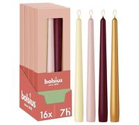 Bolsius Velas Cónicas Lisas - Set de 16 - Haptic Luxury - Velas Decorativas para el Hogar - Larga Duración - Sin Aroma - Cera Natural de Origen Vegetal - Sin Aceite de Palma