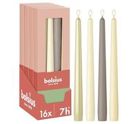 Bolsius Velas Cónicas Lisas - Set de 16 - Pillow Talk - Velas Decorativas para el Hogar - Larga Duración - Sin Aroma - Cera Natural de Origen Vegetal - Sin Aceite de Palma