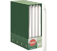 Bolsius - Velas de cena lisas - 23 cm - 32 piezas - Blanco - Velas decorativas - sin aceite de palma