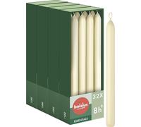 Bolsius - Velas de cena lisas - 23 cm - 32 piezas - Marfil - Velas decorativas - sin aceite de palma