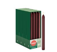 Bolsius - Velas de cena lisas - 23 cm - 32 piezas - Rojo Burdeos - Velas decorativas - sin aceite de palma