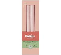 Bolsius Velas de punta lisa - Misty Pink - Juego de 4 unidades en caja - 24,5 cm - Velas decorativas para el hogar - Tiempo de combustión 7 horas - sin perfume - Natural - Sin aceite de palma