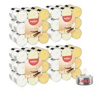 Bolsius - velas de té perfumadas - 144 piezas - Vanilla - 3 horas - con extractos naturales