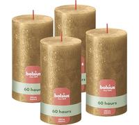 Bolsius Velas rústicas Shimmer 4 unidades dorado 130x68 mm