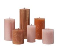 Bolsius - Velas rústicas - Juego de regalo 6 unidades - Cosy Coppers - Velas decorativas - Longitud de combustión - sin perfume - cera vegetal natural - sin aceite de palma