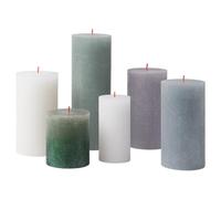 Bolsius - Velas rústicas - Juego de regalo 6 unidades - Nordic Landscape - Velas decorativas para el hogar - longitud de combustión - sin perfume - cera vegetal natural - sin aceite de palma