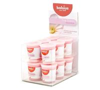 Bolsius - Velas votivas aromáticas - Magnolia - Rosa - 12 unidades - Duración de combustión 15 horas - Con extractos naturales - Cera natural y vegana - Sin aceite de palma