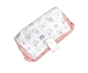 Bolso a - Estuche a | Casco de pluma de alta capacidad | Puerta de papelería con cierre de cremallera | Organizador del gobernante | Cartera femenina | Contenedor gestionado por stud, Rosa, Consulte