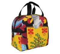 Bolso Almuerzo Aislado Para Niños Niñas Retro Barbados Emblema Nacional Reutilizable Térmico Mujeres Hombres Bolsas Almuerzo Caja A Prueba Fugas Nevera Bolso Para Escuela Trabajo Oficina Acampada