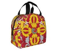 Bolso Almuerzo Aislado Para Niños Niñas Retro Bhutan Emblema Nacional Reutilizable Térmico Mujeres Hombres Bolsas Almuerzo Caja A Prueba Fugas Nevera Bolso Para Escuela Trabajo Oficina Acampada
