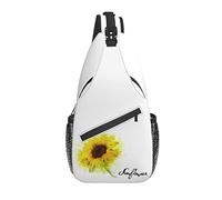 Bolso Bandolera Acuarela Arte Floral Amarillo Girasol Senderismo Mochila Bandolera Hombro Mochila Viaje Pecho Paquete para Hombres Mujeres