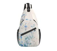 Bolso Bandolera Acuarela Flor Salvaje Primavera Senderismo Mochila Bandolera Hombro Mochila Viaje Pecho Paquete para Hombres Mujeres