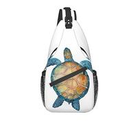 Bolso Bandolera Acuarela Marina Senderismo Mochila Bandolera Hombro Mochila Viaje Pecho Paquete para Hombres Mujeres