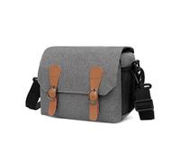 Bolso bandolera antirrobo para cámara Pentax K-70 con lente Pentax DA 18-55 mm f/3.5-5.6 AL WR, gris oscuro, Funda para cámara