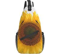 Bolso Bandolera Bloom Sunflower Field Senderismo Mochila Crossbody Hombro Mochila Viaje Cofre Pack para Hombres Mujeres