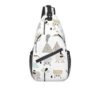 Bolso Bandolera Boho Elefante Palmera Infantil Senderismo Mochila Crossbody Hombro Mochila Viaje Cofre Pack para Hombres Mujeres
