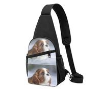 Bolso bandolera, bolso cruzado en el pecho, bolso en diagonal para viajes, senderismo, pecho, mochila, cinturón, unisex,Cara Cavalier King Charles Spaniel